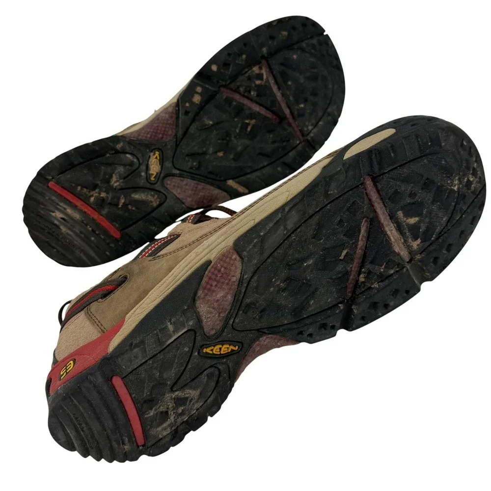 KEEN Jasper Suede Hiking Trail Shoes Tan Brown Outdoor Sneakers Mens US 9 EU 42